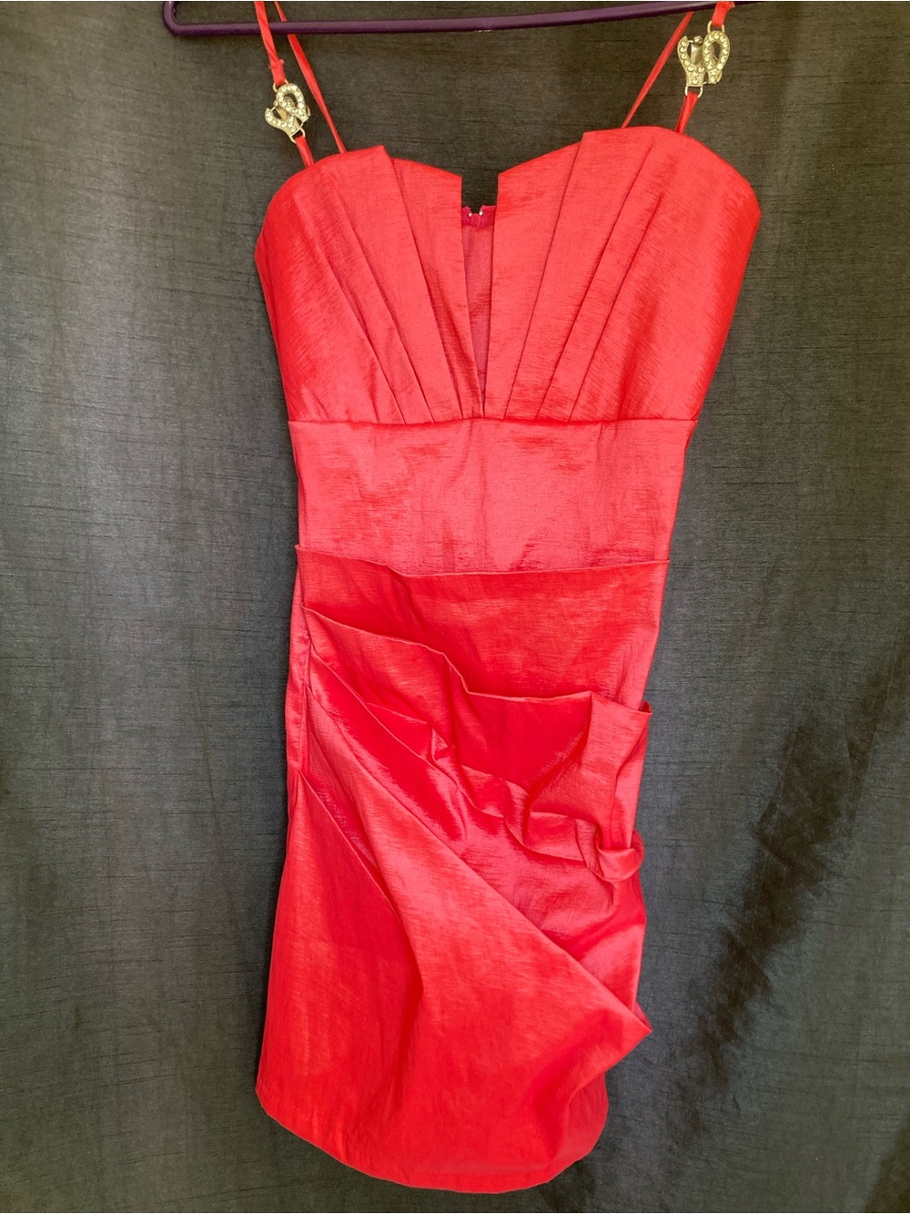 Létté pink Strapless Mini Dress with Chain Accent Straps Small Size 27” waist
